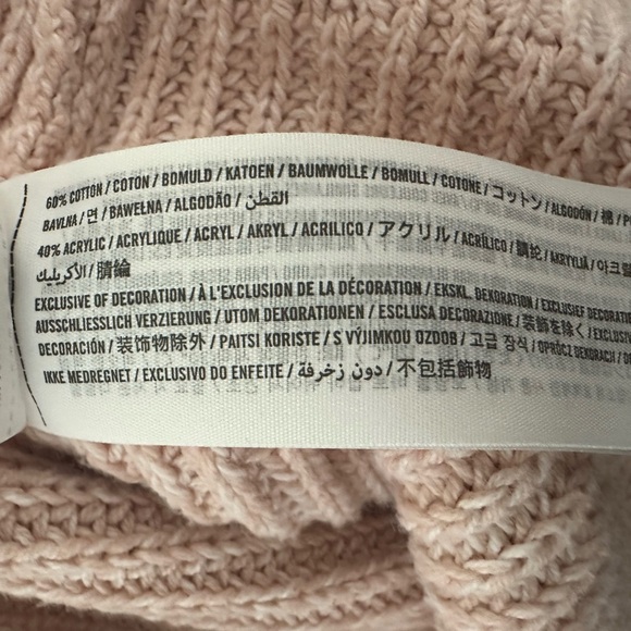 Abercrombie & Fitch Women’s L Pink Wrap Sweater Knit Long Sleeve Cotton Blend 20 - Picture 3 of 5